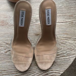 Steve Madden Clear Strap Heels